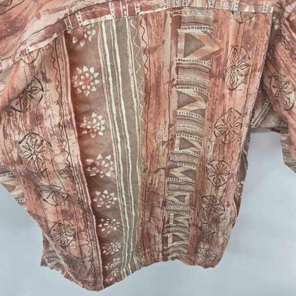 Vintage Cooke Street Honolulu Brown 100% Cotton Button Down Medium - Picture 8 of 12